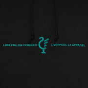 Love Follow Conquer Hoodies Classic Liverpool L4 black hoodie