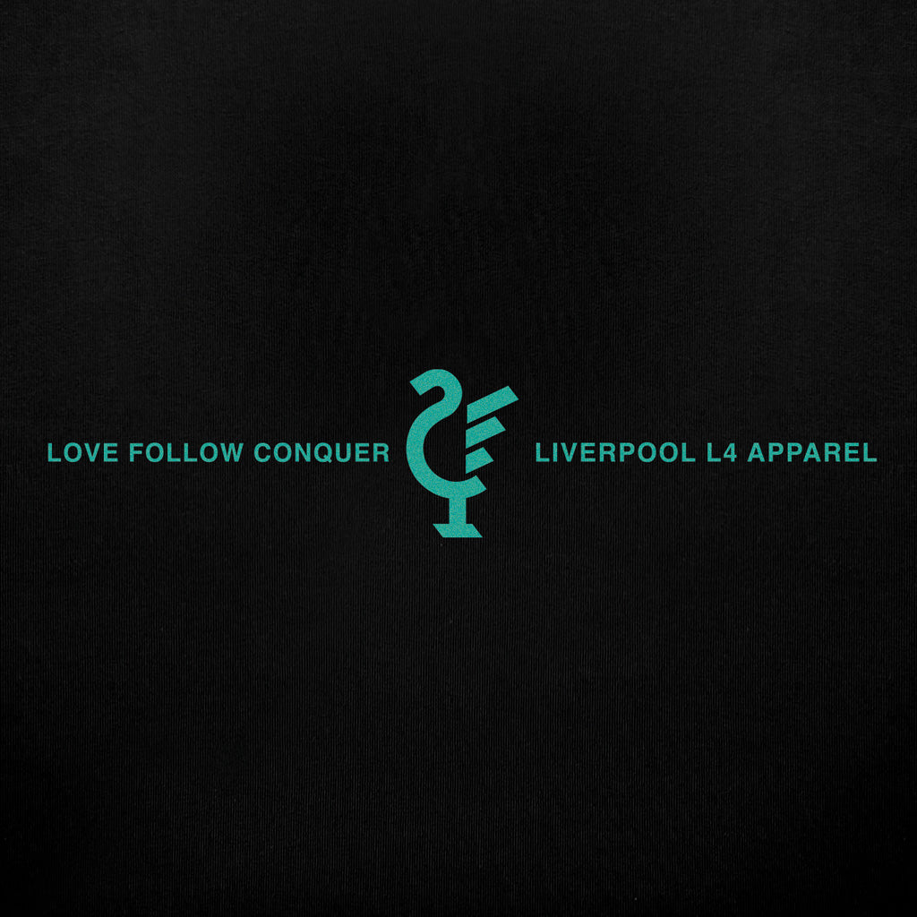 Love Follow Conquer T-Shirts Liverpool L4 black t-shirt