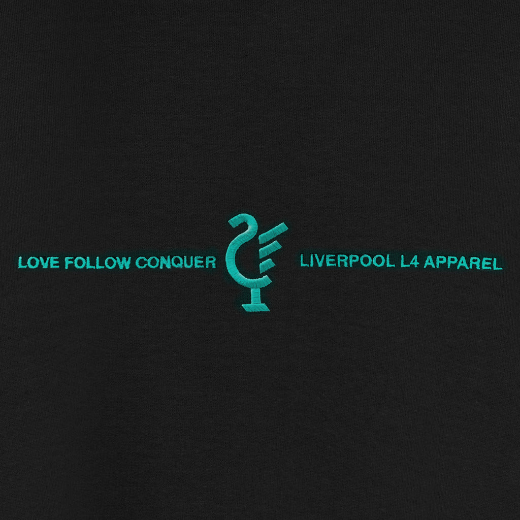 Love Follow Conquer Sweatshirts Liverpool L4 black sweatshirt