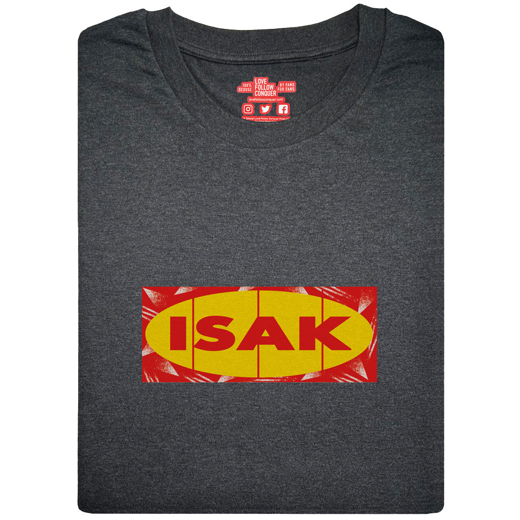 Love Follow Conquer T-Shirts Liverpool Isak inspired charcoal t-shirt