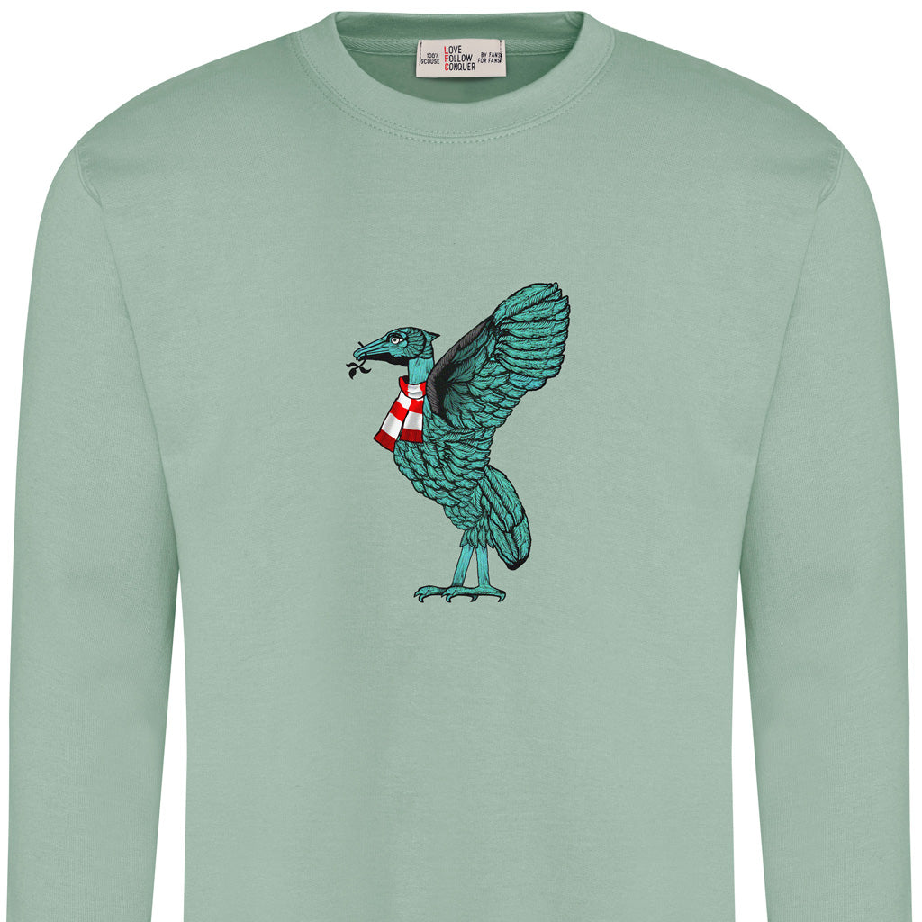 Love Follow Conquer Sweatshirts Liverpool Liverbird green sweatshirt v2