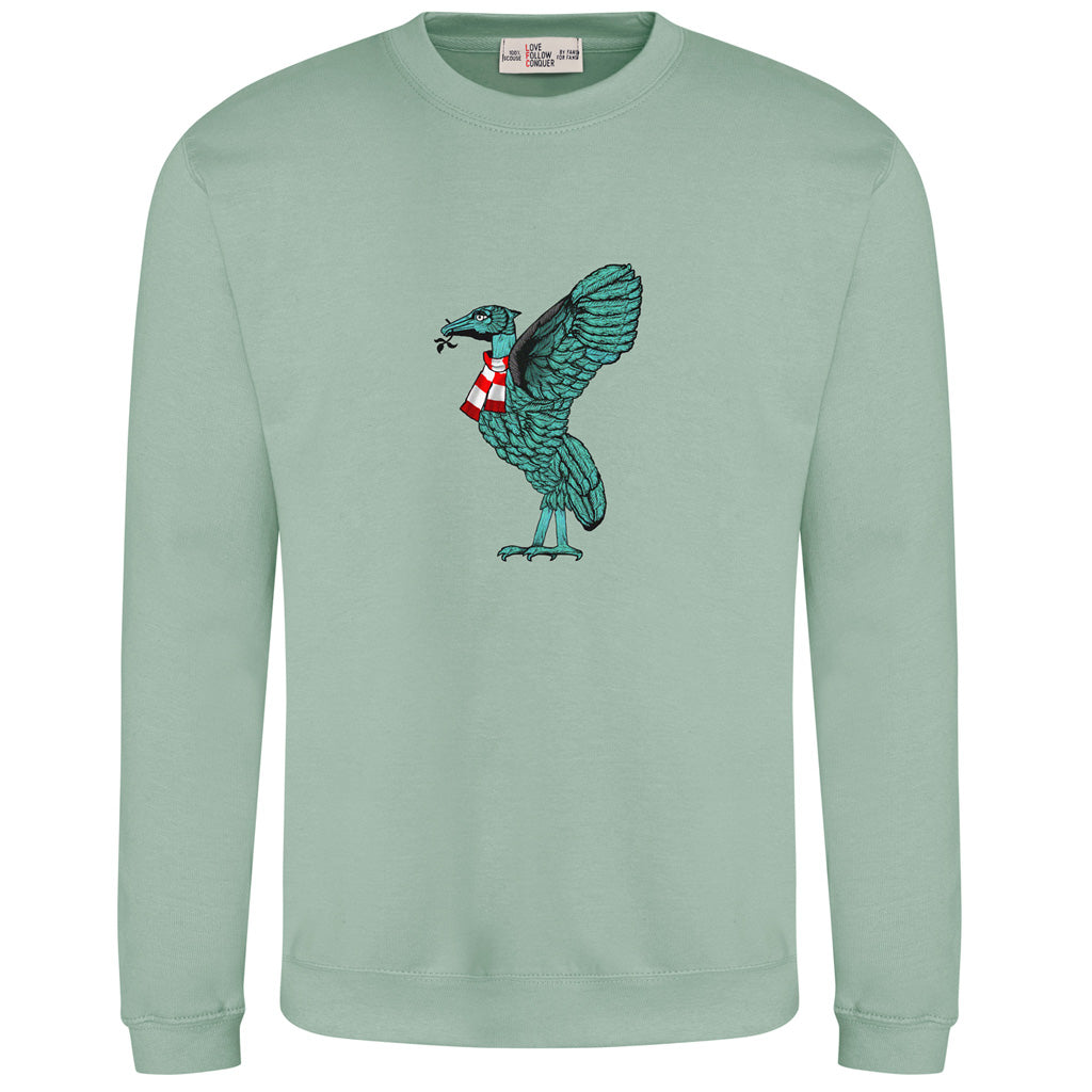 Love Follow Conquer Sweatshirts Liverpool Liverbird green sweatshirt v2