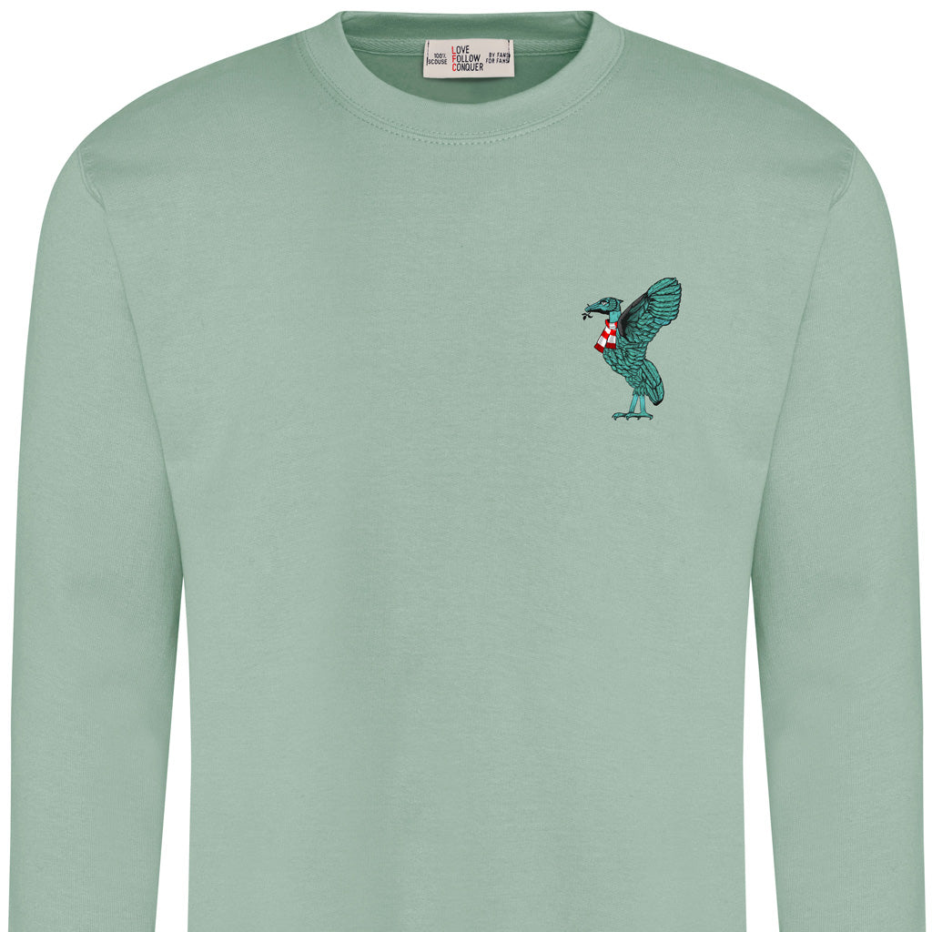 Love Follow Conquer Sweatshirts Liverpool Liverbird green sweatshirt