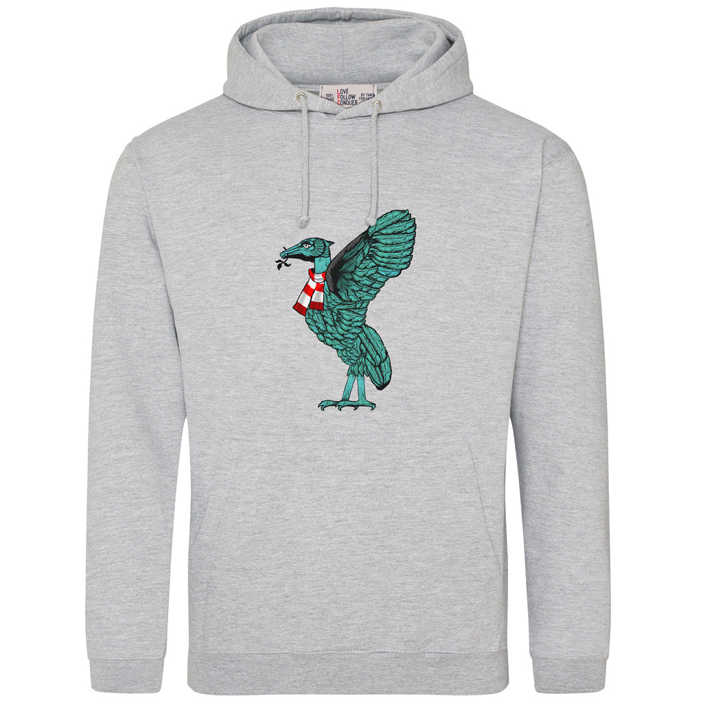 Love Follow Conquer Hoodies Classic Liverpool Liverbird grey hoodie v2