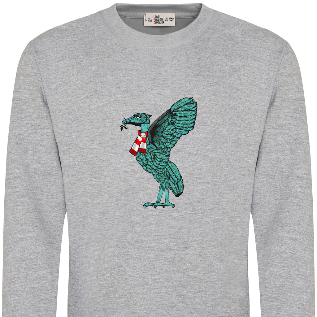 Love Follow Conquer Sweatshirts Liverpool Liverbird grey sweatshirt v2