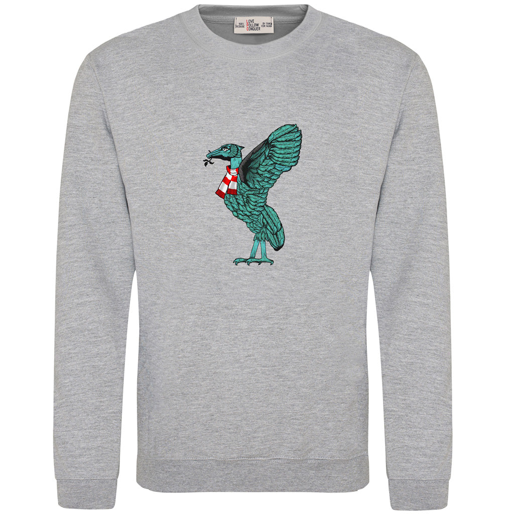 Love Follow Conquer Sweatshirts Liverpool Liverbird grey sweatshirt v2