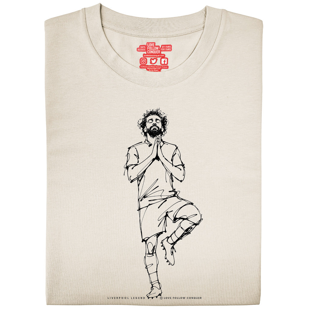 Love Follow Conquer T-Shirts Liverpool Mo Salah LEGEND ecru t-shirt