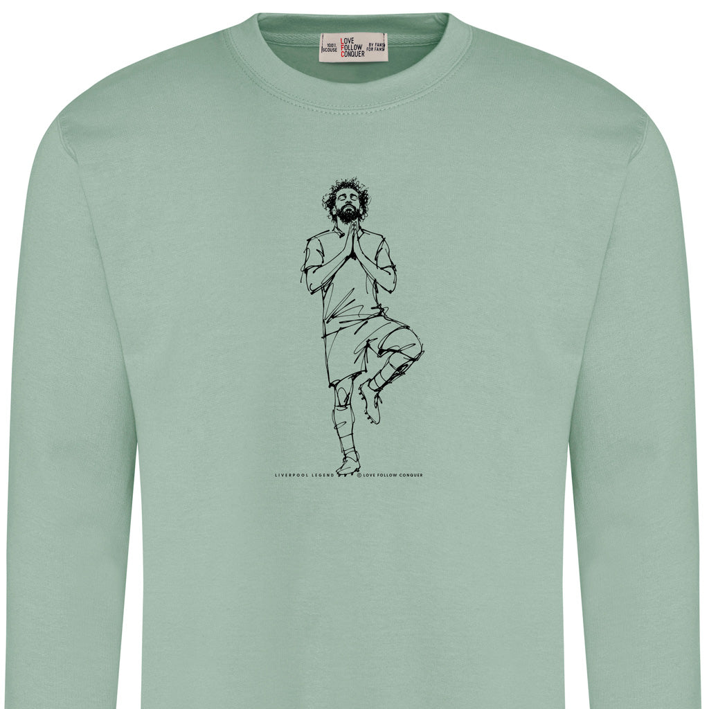 Love Follow Conquer Sweatshirts Liverpool Mo Salah LEGEND green sweatshirt