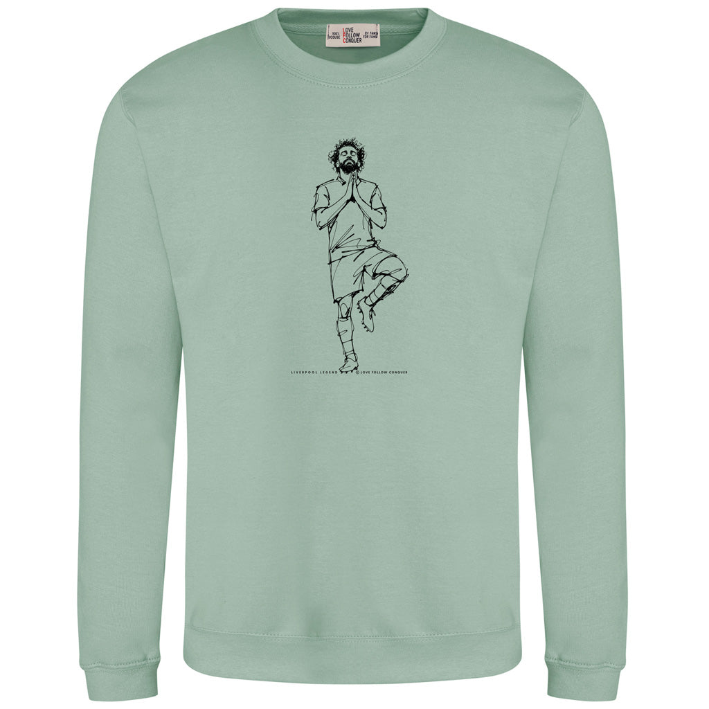 Love Follow Conquer Sweatshirts Liverpool Mo Salah LEGEND green sweatshirt