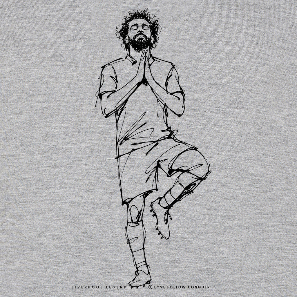Love Follow Conquer Sweatshirts Liverpool Mo Salah LEGEND grey sweatshirt