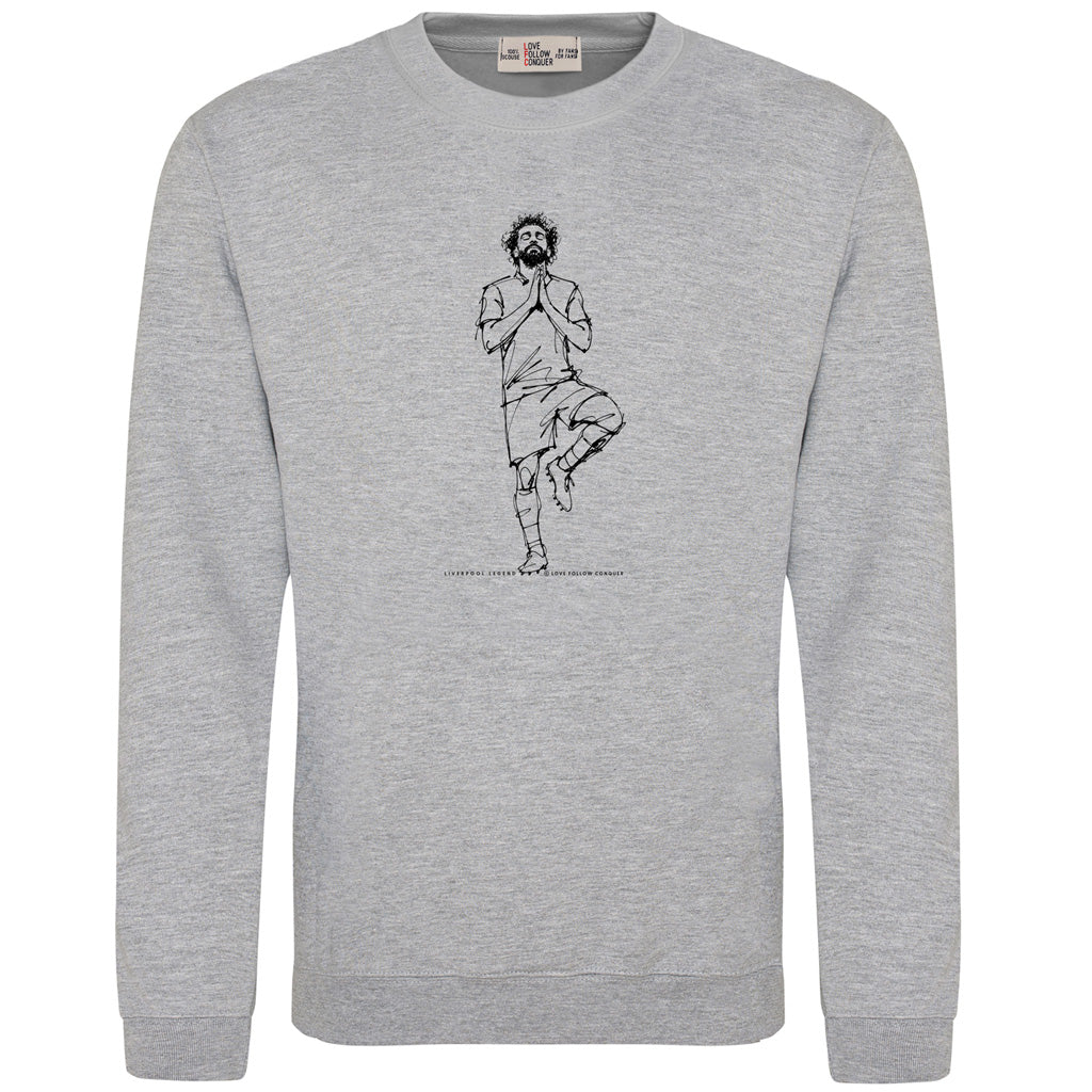 Love Follow Conquer Sweatshirts Liverpool Mo Salah LEGEND grey sweatshirt