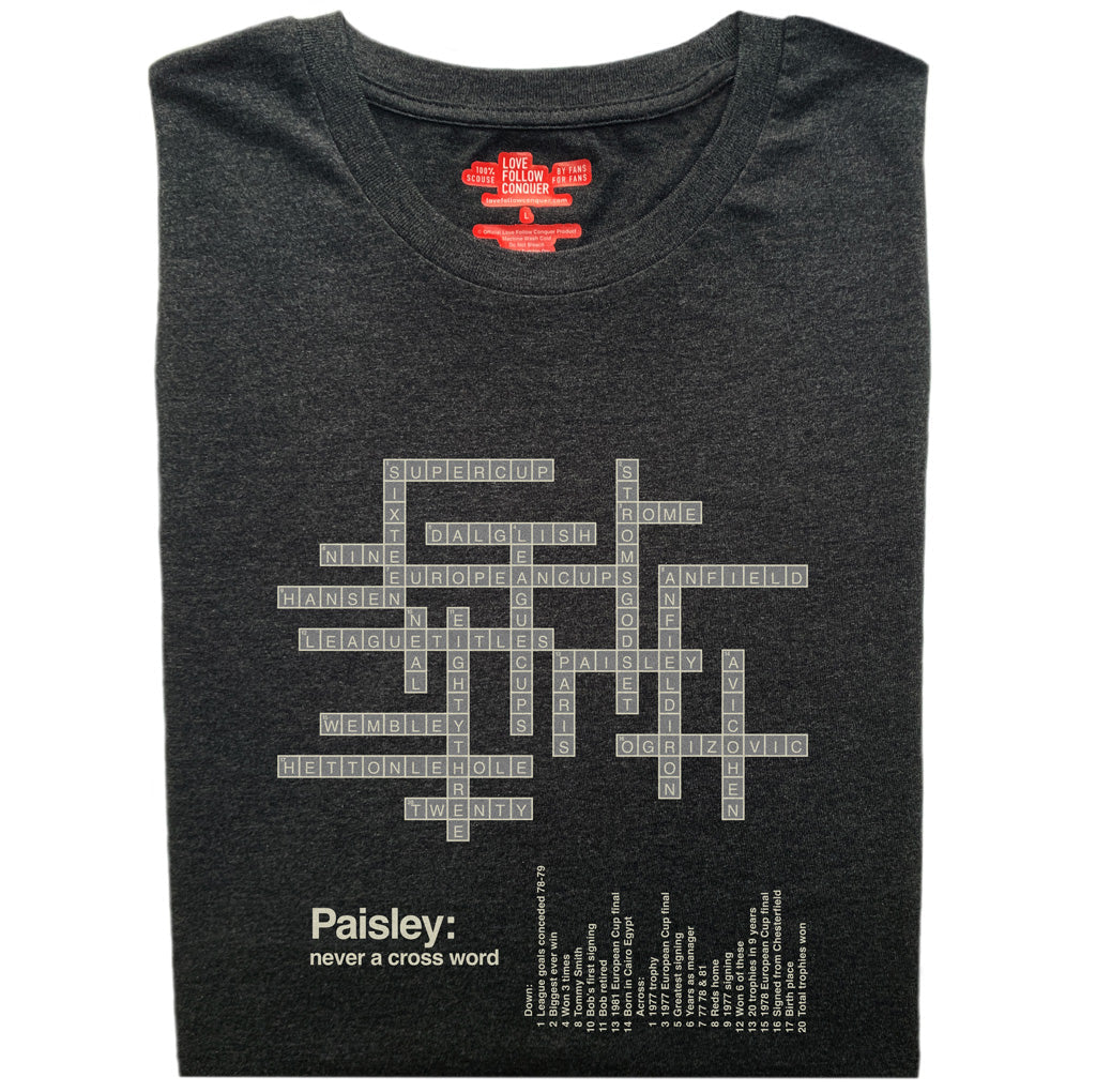 Love Follow Conquer T-Shirts OUTLET STORE Liverpool Paisley charcoal t-shirt