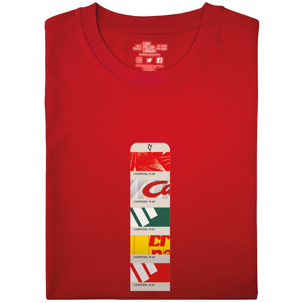 Love Follow Conquer T-Shirts Liverpool Retro 82-91 red t-shirt