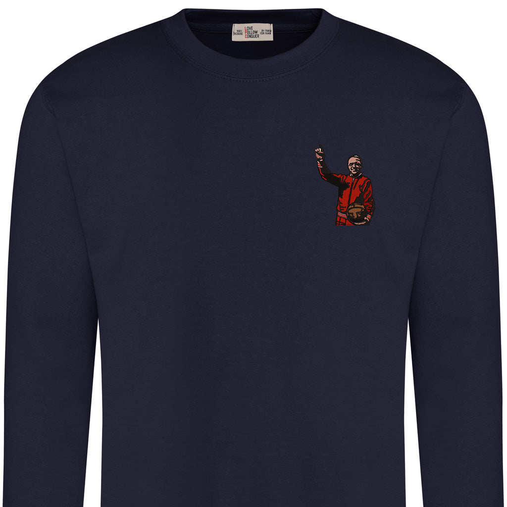 Liverpool Shankly inspired navy sweatshirt