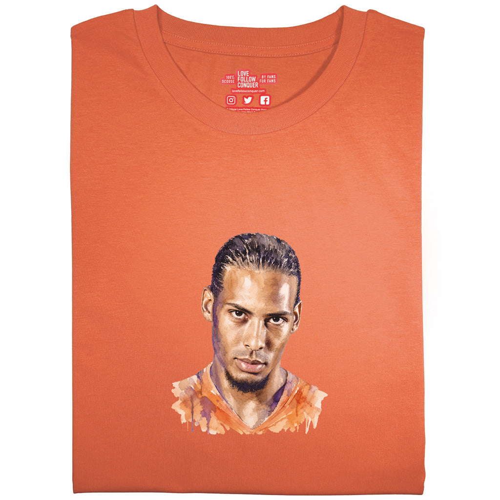 Love Follow Conquer T-Shirts World Cup Virgil van Dijk orange t-shirt