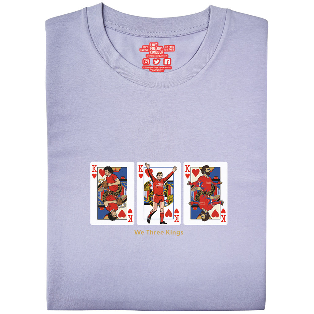 Love Follow Conquer T-Shirts Liverpool We 3 Kings lavender t-shirt