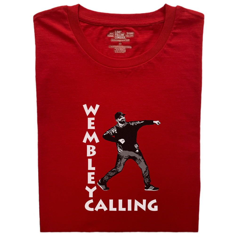 OUTLET STORE Liverpool Wembley Calling inspired red t-shirt