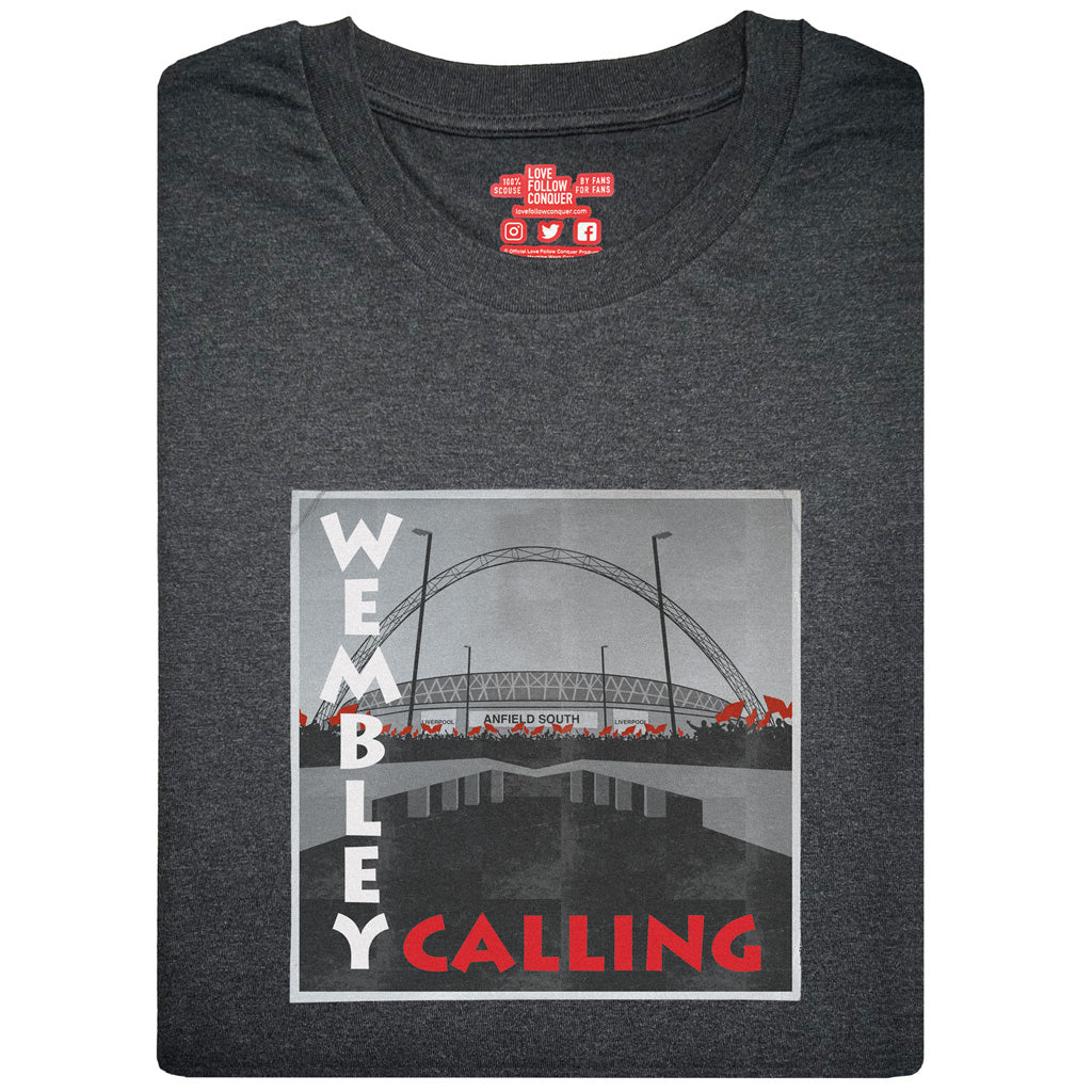 Liverpool Wembley Calling charcoal t-shirt