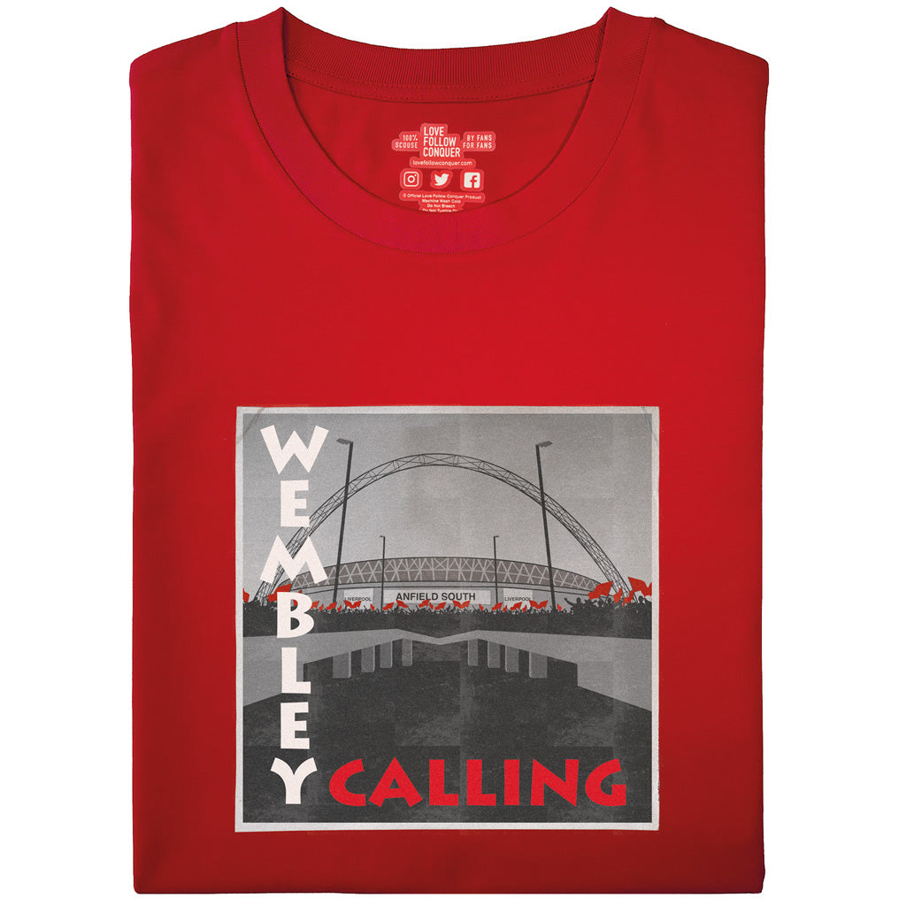 Liverpool Wembley Calling red t-shirt