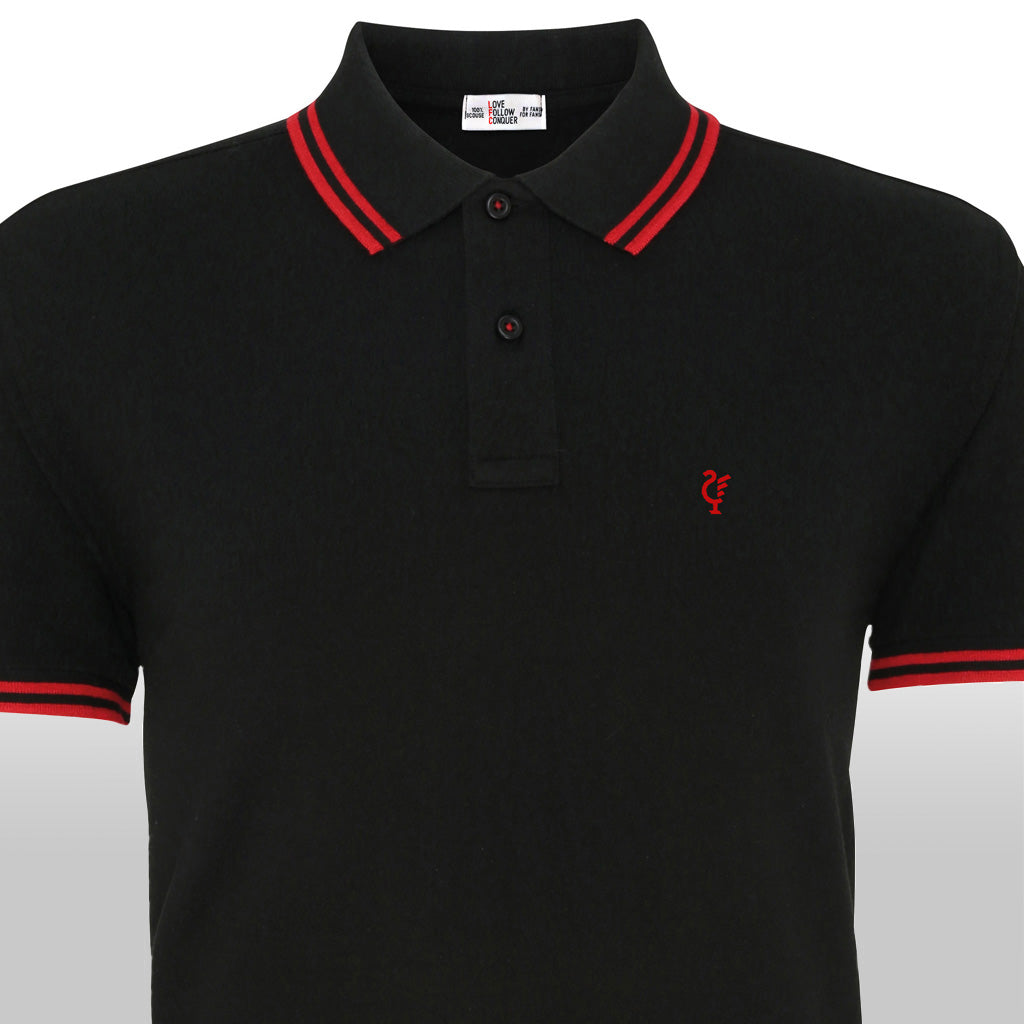 Liverpool Scouse 77 Polo Black/Red