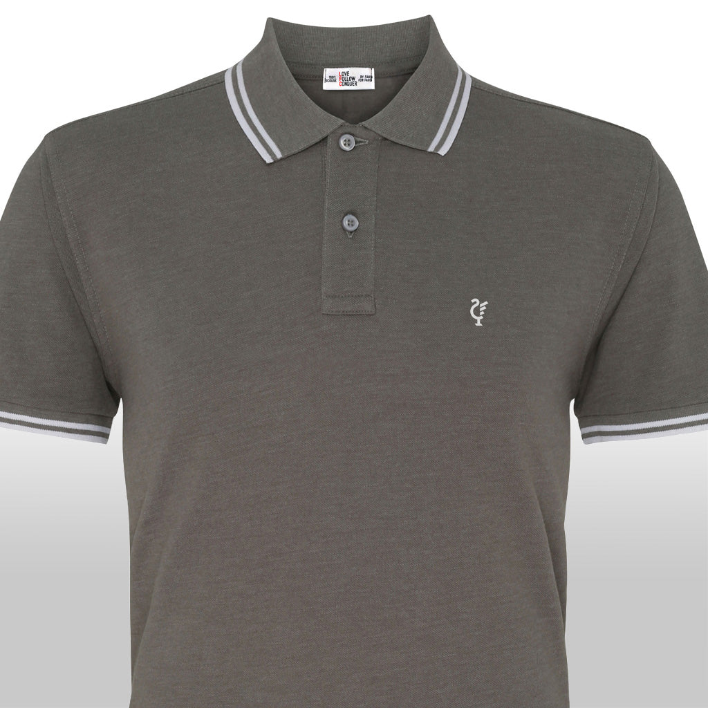Liverpool Scouse 77 Polo Charcoal/White