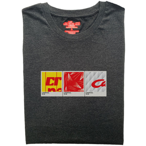 Liverpool Retro 82-89 v3 charcoal t-shirt